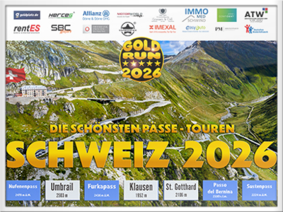 GOLD-RUN Schweiz 2026 - Die schönsten Pässe Touren